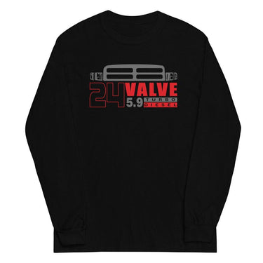 24v 5.9 Diesel 2nd Gen Truck Long Sleeve Shirt in black